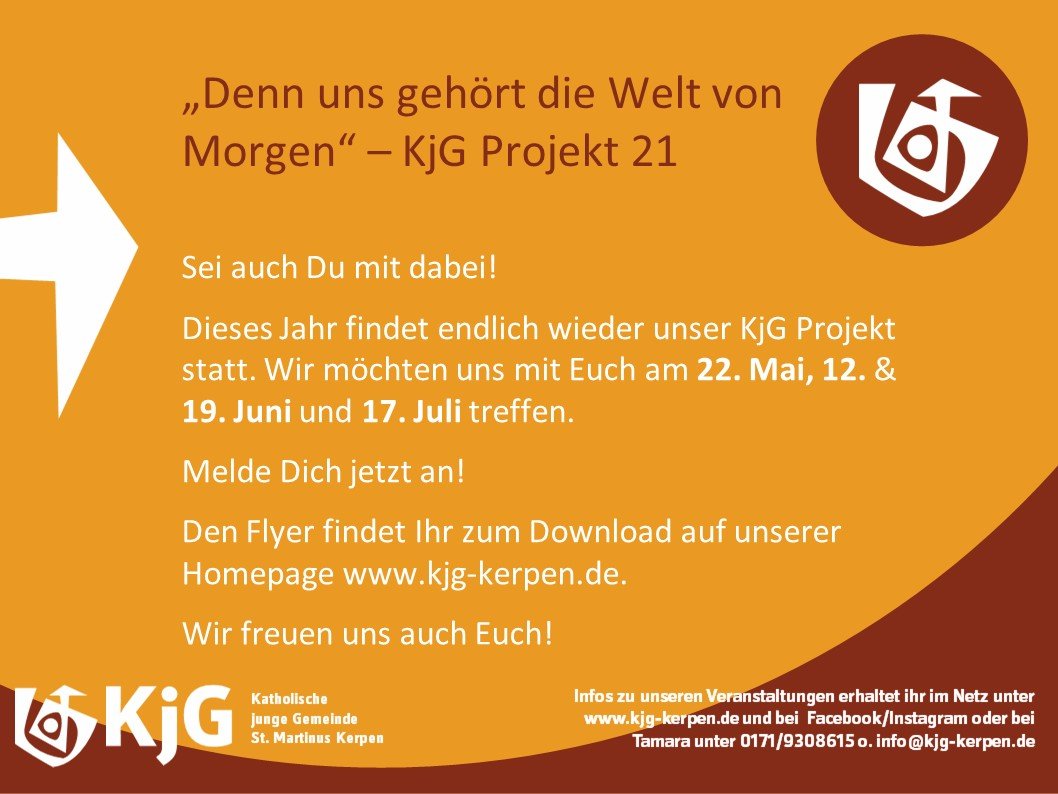 KjG-Projekt 2021-Plakat (c) KjG-St.Martinus Kerpen_TD